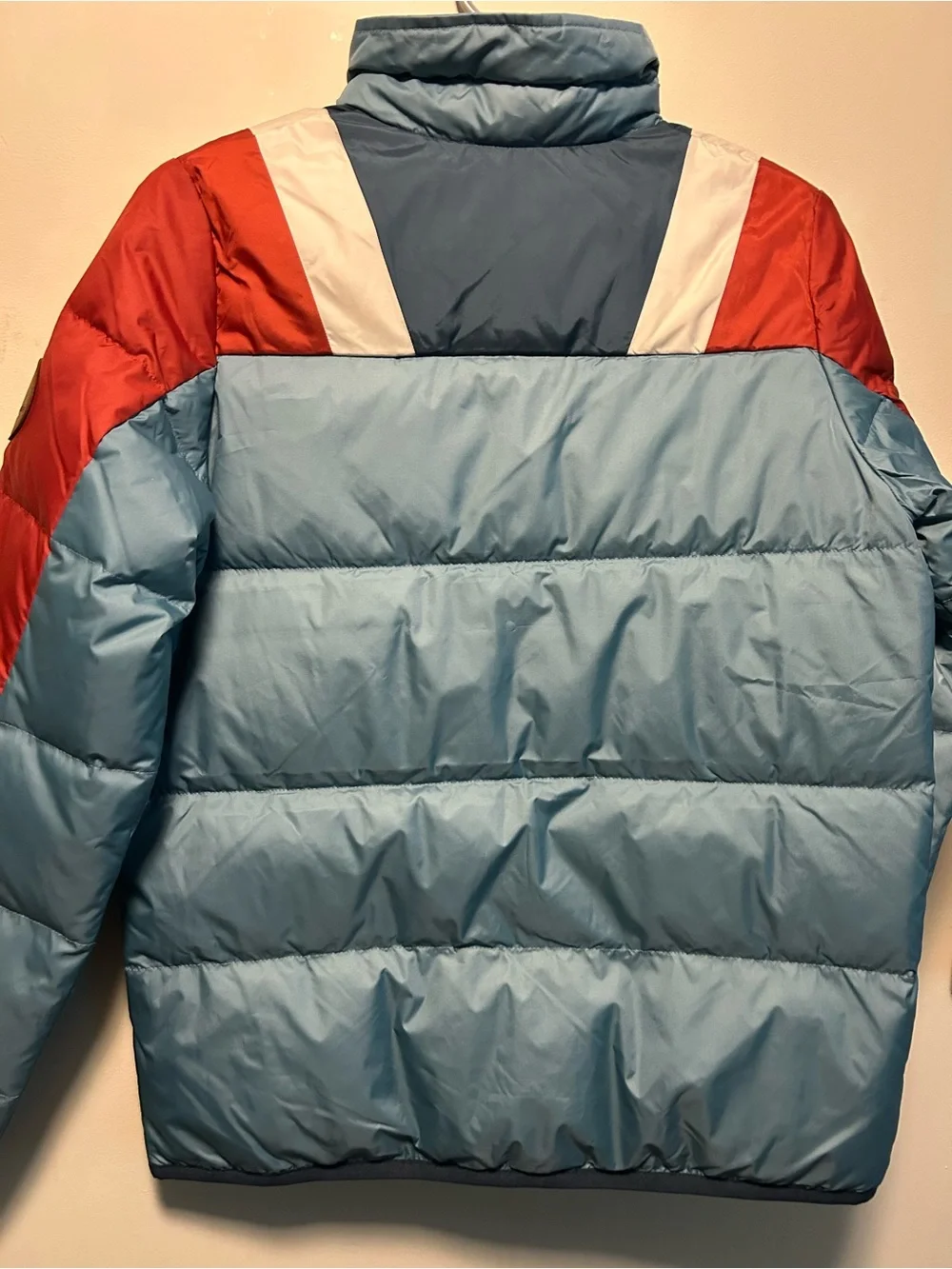 Obermeyer BENJI down jacket Light Blue Red Colorblock Puffer kids insulator